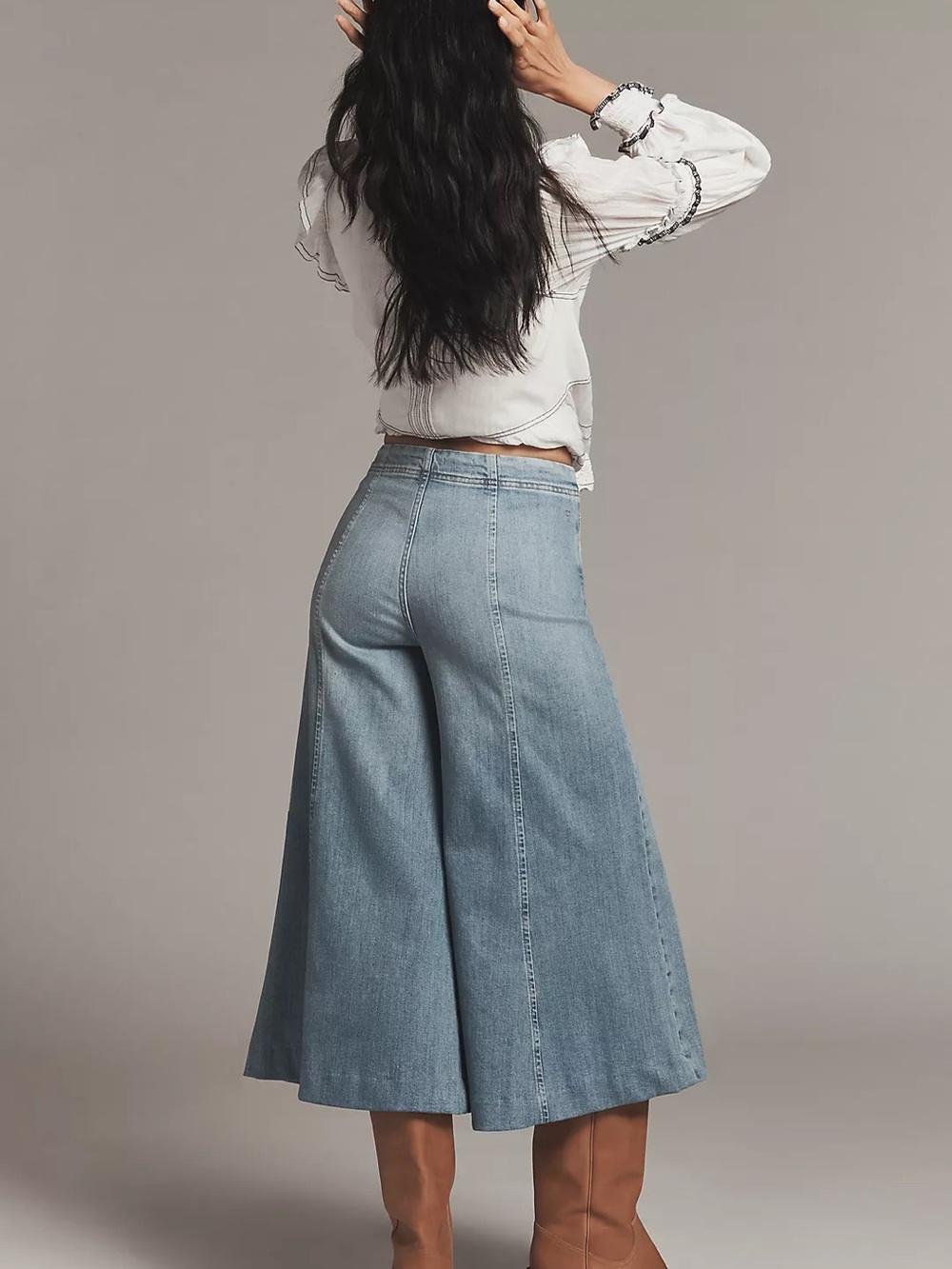 Anthropologie - Pilcro Mid-Rise Wide-Leg Crop Jeans, SZ 28, NWOT - SO CUTE ON! - Picture 3 of 6